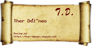 Ther Dénes névjegykártya
