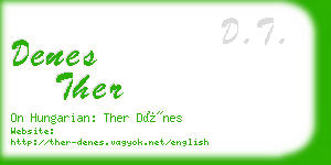 denes ther business card